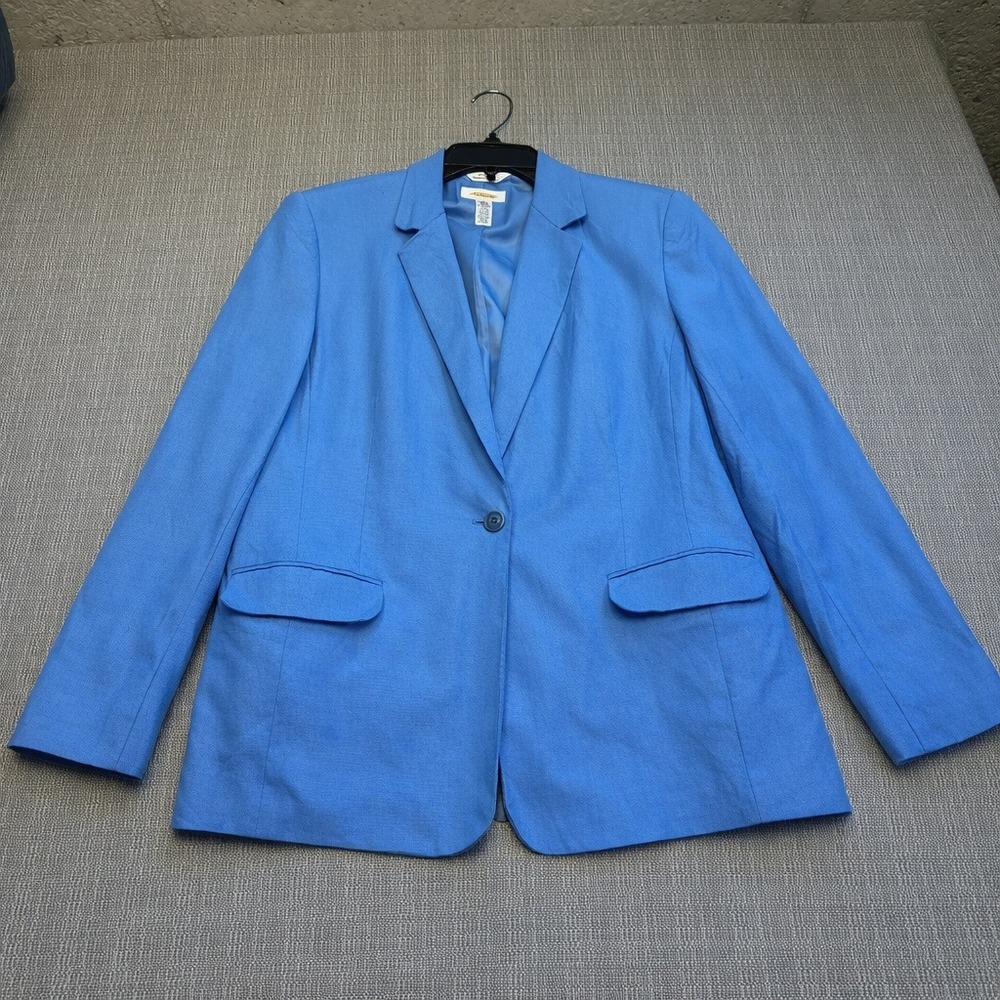 Talbots Bright Blue Single-Button Blazer